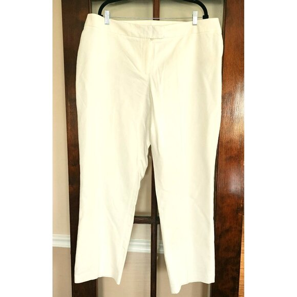 Anne Klein White Classic Minimalist Ankle Dress Pants Sz. 18W & 20W - Picture 14 of 15